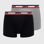 Boxerky Levi's 2-pack pánské, šedá barva, 37149.0816-003