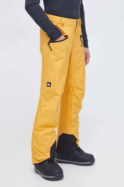 Kalhoty Quiksilver Boundry pánské, žlutá barva
