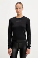 Tričko s dlouhým rukávem Dkny černá barva, DP5T1181