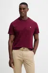 Bavlněné tričko Polo Ralph Lauren pánské, vínová barva, 710916698