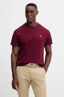 Bavlněné tričko Polo Ralph Lauren pánské, vínová barva, 710916698