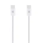 Pletený kabel OBAL:ME Super Fast USB-C/USB-C 60W 1m, bílá
