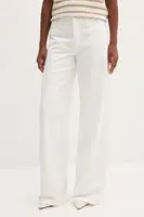 Kalhoty Marella Emme by Marella dámské, béžová barva, široké, high waist, 2525136071200