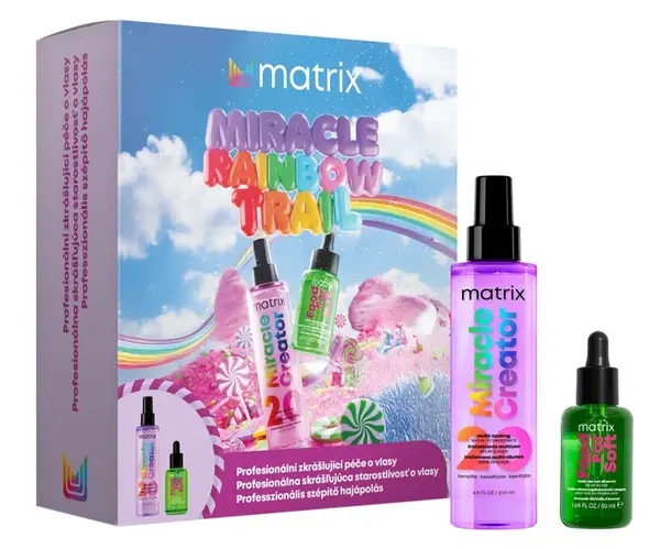 Dárková sada pro péči a ochranu vlasů Matrix Miracle Rainbow Trail + dárek zdarma
