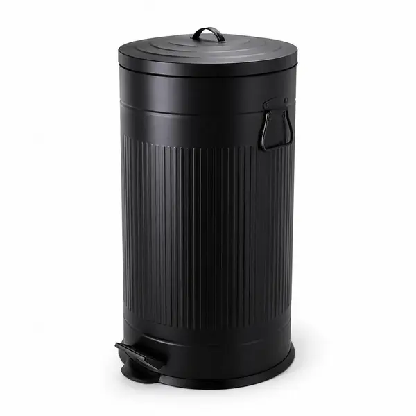 Relaxdays KOŠ Černá pedálový Soft Close 40 l