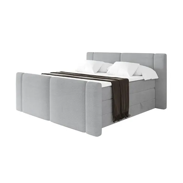 ALTDECOR POSTEL boxspring s matracemi H3/H4 - EVON KING Zanozek - 140x200 cm Šedá