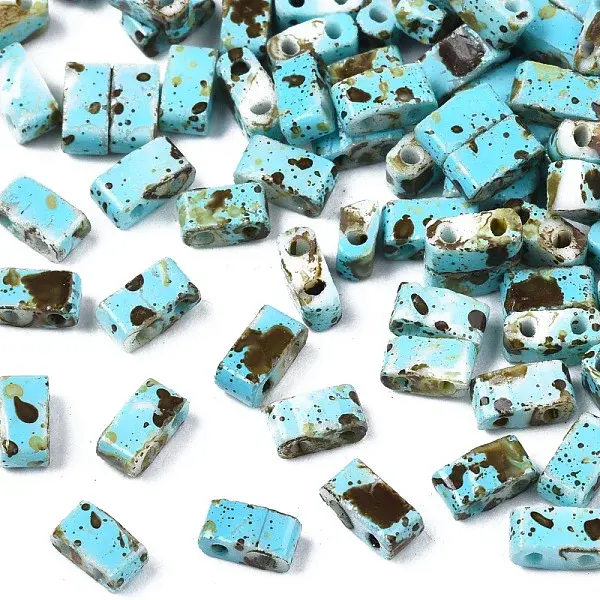 2-Hole Opaque Glass Seed Beads