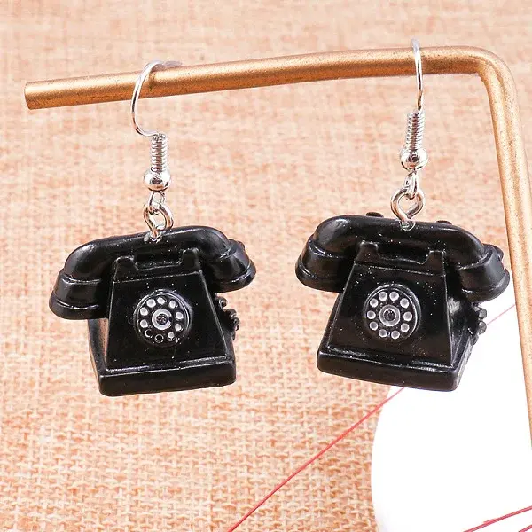 Alloy Enamel Dangle Earrings