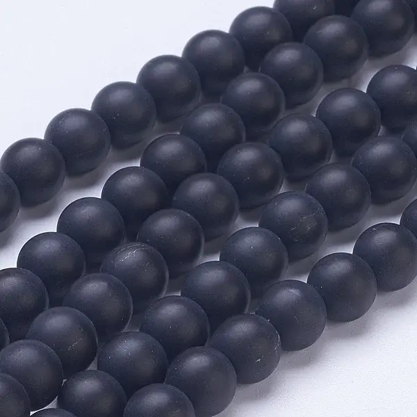 Frosted Glass Beads Strands