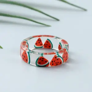 Transparent Resin Finger Rings for Women