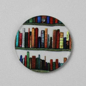 Transparent Printed Book Pattern Acrylic Pendants
