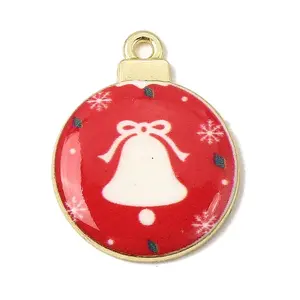 Christmas Printed Alloy Pendants