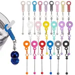 21Pcs 21 Styles Silicone Straw Charm Holder