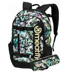 Meatfly batoh Basejumper Green Graffity 22 L | Zelená | Objem 22 L