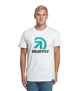 Meatfly pánské tričko Dais White | Bílá | Velikost M | 100% bavlna