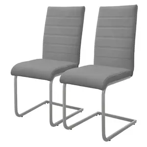 ML-DESIGN HOUPACÍ židle, sada 2 ks, šedá, umělá kůže