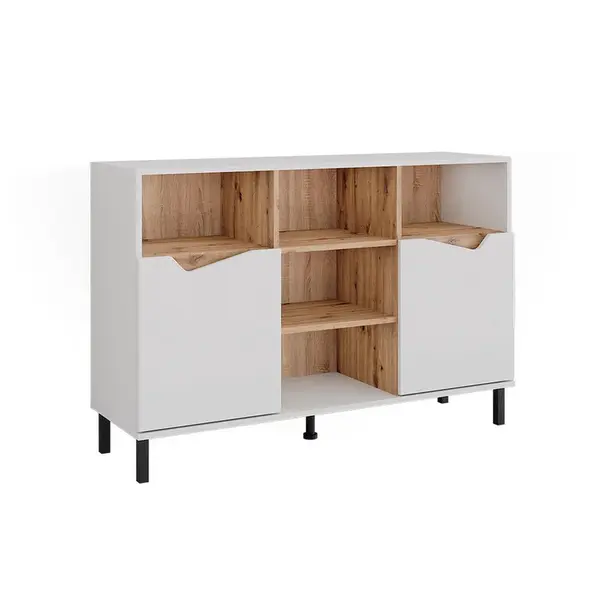 Vicco KREDENC Marelle Bílá/Artisan 120 x 81.3 cm se 2 dveřmi