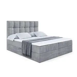 ALTDECOR AMERICKÁ postel s matrací H3 a roštem – RICAR – 180x200 šedá