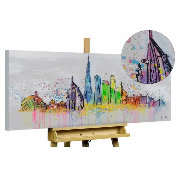KUNSTLOFT RUČNĚ MALOVANÝ AKRYLOVÝ OBRAZ ŠEDÝ, 120/60 CM