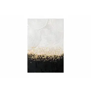 KUNSTLOFT RUČNĚ MALOVANÝ AKRYLOVÝ OBRAZ ČERNÝ/BÍLÝ, 60/90 CM