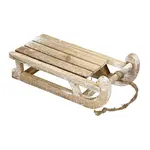 ECD-Germany VÁNOČNÍ SANĚ 31,5 cm ze dřeva, hnědé, s 25 LED diodami