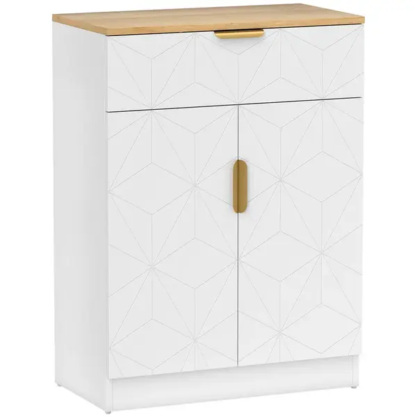 HOMCOM PŘÍBORNÍK z bílého MDF