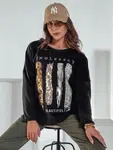 Bluzka damska oversize MODEZINE czarna Dstreet
