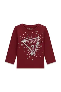 Guess  tričko s dlouhým rukávem dětské bavlněné s elastanem