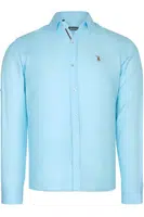 G974 DEWBERRY MEN'S SHIRT-CYAN