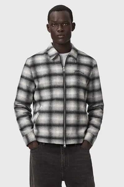 AllSaints  košilová bunda pánská s vlnou CONDUCT JACKET