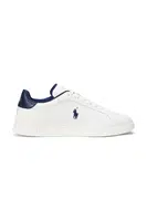 Kožené tenisky Polo Ralph Lauren Hrt Crt II pánské, bílá barva, 809968172001