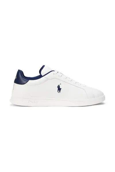 Kožené tenisky Polo Ralph Lauren Hrt Crt II pánské, bílá barva, 809968172001