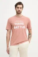 Bavlněné tričko Lacoste oranžová barva, s potiskem, TH0356