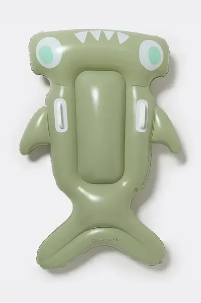 Dětská nafukovací matrace na plavání SunnyLife Salty the Shark Khaki