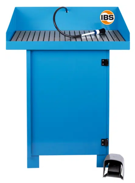 Mycí stůl typ G-50-I 50 litrů, nosnost 150 kg, elektrické čerpadlo, štětec - IBS Scherer