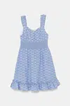 Dětské bavlněné šaty Guess modrá barva, mini, J5GK17 WH7K0