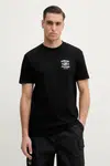 Bavlněné tričko Armani Exchange pánské, černá barva, s potiskem, XM000550 AF10362