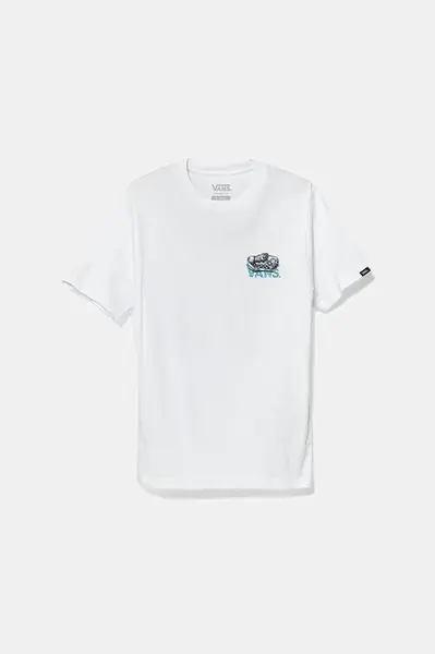 Dětské bavlněné tričko Vans Old Skool bílá barva, VN000MKUWHT1