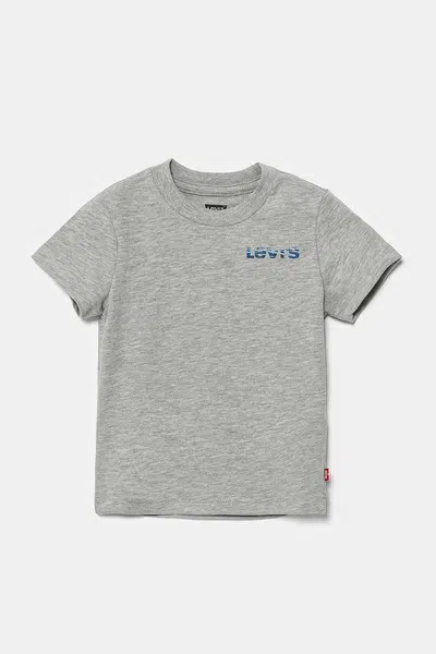 Dětské tričko Levi's NEW WAVE SPORTSWEAR LOGO TEE šedá barva, s potiskem, 8EM659