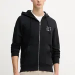 Bavlněná mikina Tommy Hilfiger pánská, černá barva, s kapucí, hladká, MW0MW39250