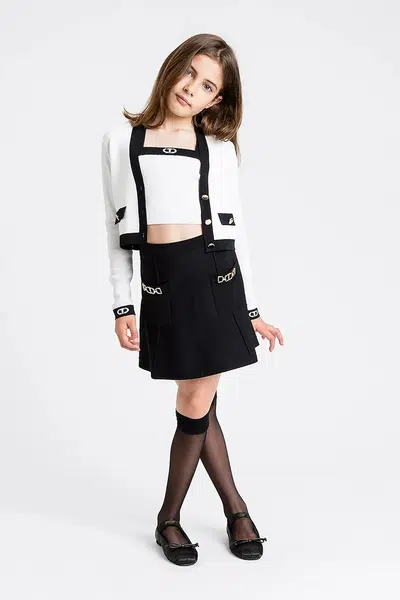 Dětská sukně Twinset černá barva, mini, áčková, 251GJ3QW3
