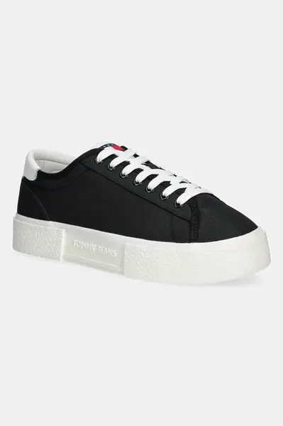 Sneakers boty Tommy Jeans FLATFORM CANVAS SNEAKER