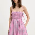 Šaty Abercrombie & Fitch růžová barva, mini, KI159-5820