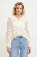 Košile Answear.LAB dámská, béžová barva, regular, s klasickým límcem