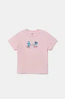 Dětské tričko Under Armour Big Logo Fill SS růžová barva, 1389769