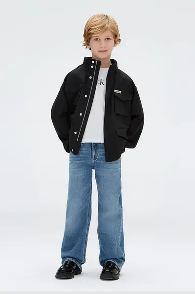 Bunda Calvin Klein Jeans černá barva, IB0IB02513