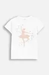 Dětské tričko Coccodrillo bílá barva, EVERYDAY GIRL