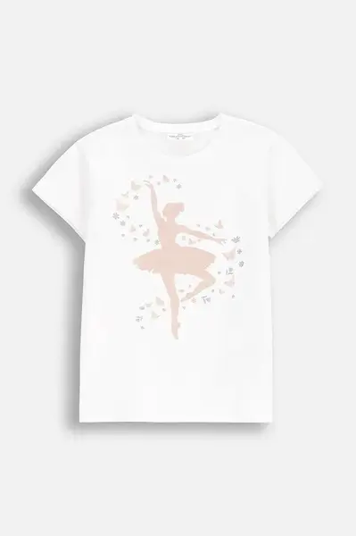 Dětské tričko Coccodrillo bílá barva, EVERYDAY GIRL