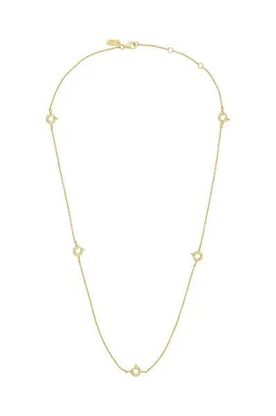 Pozlacený stříbrný náhrdelník Design Letters