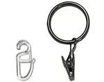Krúžky so žabkou a háčikom na garnižu (10 ks) pre 16-20 mm,čierny nikel%